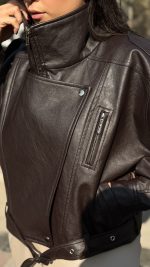 کت چرم Brown ✨ - Image 5