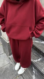 ست هودی شلوار Merlot✨ - Image 4
